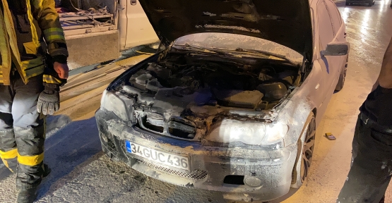 Seyir Halindeki Otomobilde Yangın