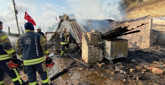 Ahır Yangınında 14 Hayvan Telef Oldu, 1 Kişi Yaralandı
