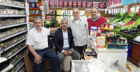 Başkan Ömeroğlu’ndan Esnafa Ziyaret