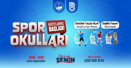 Derince’de Spor Okulları Kayıtları Başladı