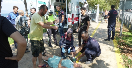 Elektrikli Bisiklet Denize Uçtu: "3 Kişi Yaralandı"