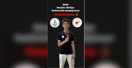 Körfezli Hamza Türkiye Gençler Taekwondo Üçüncüsü Oldu
