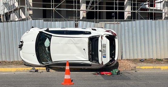Vince Çarparak Takla Atan Otomobilden Burnu Bile Kanamadan Çıktı