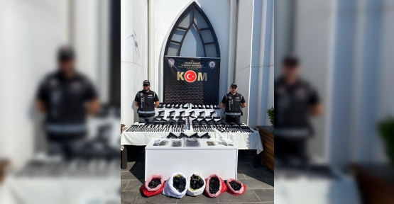 TEM'DE DURDURULAN 3 ARAÇTAN 101 ADET TABANCA ÇIKTI
