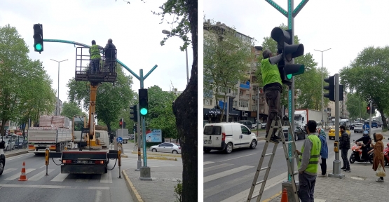 Trafik Işıkları Bakım ve Onarımdan Geçiyor