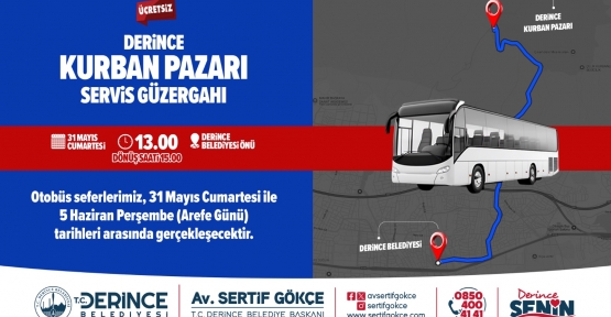 Derince’de Ücretsiz Kurban Pazarı Servisi