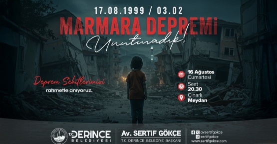 Deprem Şehitlerimiz Dualarla Anılacak   