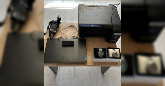 İŞ YERİNDEN LAPTOP, YAZICI VE SAAT ÇALAN ŞÜPHELİ YAKALANDI
