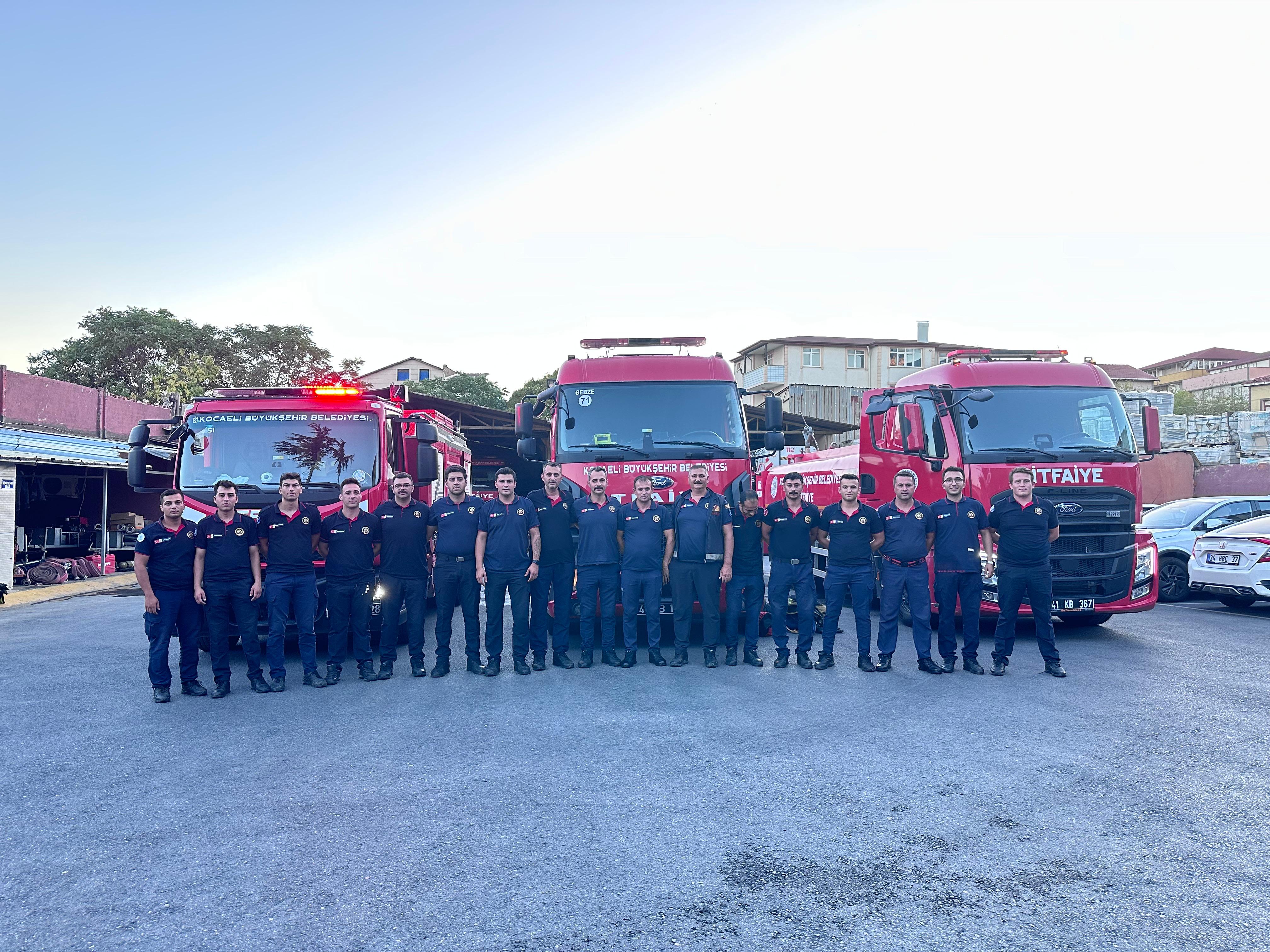 KOCAELİ İTFAİYESİ ÇANAKKALE'YE GİTTİ