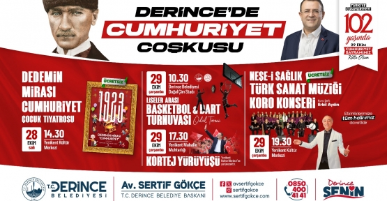 Derince’de Cumhuriyet Coşkusu
