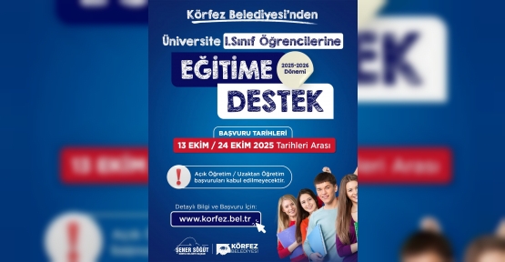 Körfez Belediyesinden Üniversite Öğrencilerine Eğitim Desteği