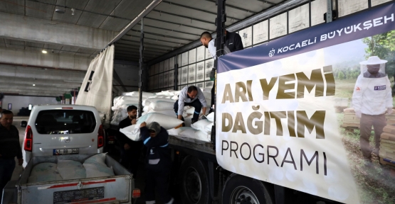 BÜYÜKŞEHİR’DEN ARICILARA YÜZDE 50 HİBELİ ARI YEMİ