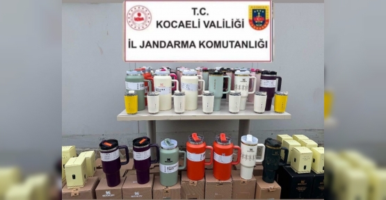 PİYASA DEĞERİ YÜKSEK ÜNLÜ MARKAYA AİT 100 TERMOS ELE GEÇİRİLDİ