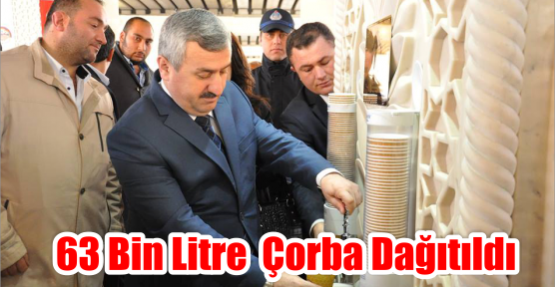  63 Bin Litre  Çorba Dağıtıldı.
