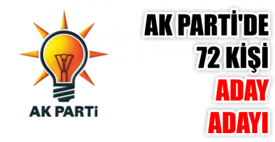 AK Parti'de 72 kişi vekillik için başvurdu