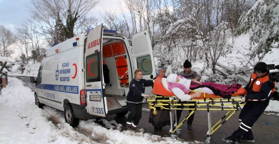 Ambulans hizmeti kara kış dinlemedi