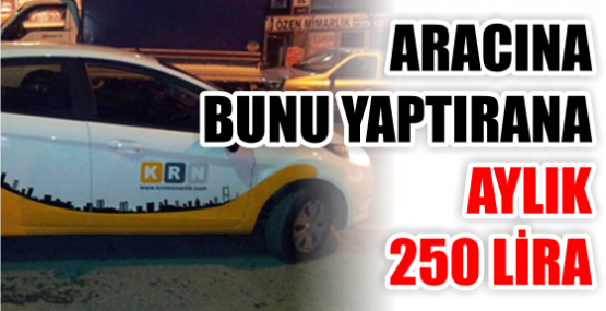 ARACINA BUNU YAPTIRANA AYLIK 250 LİRA 