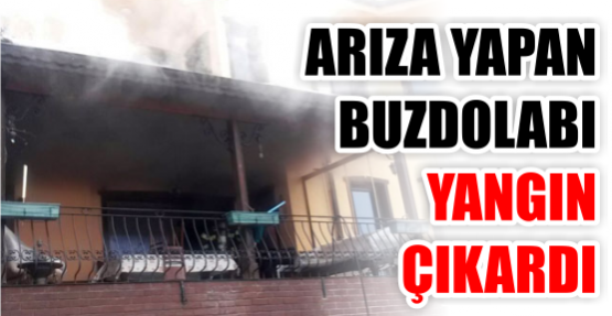 Arıza yapan buzdolabı yangın çıkardı