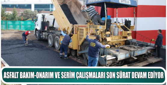 ASFALT BAKIM-ONARIM VE SERİM ÇALIŞMALARI SON SÜRAT DEVAM EDİYOR