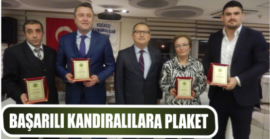 Başarılı Kandıralılara plaket