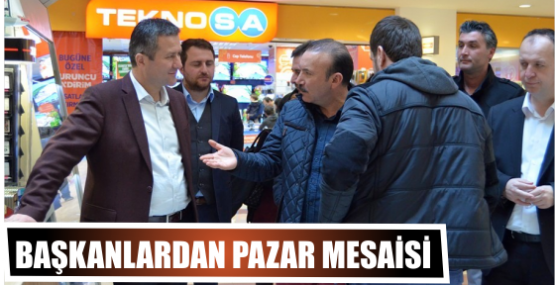 Başkanlardan Pazar mesaisi