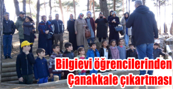 Bilgievi öğrencilerinden zaferin yıldönümünde Çanakkele çıkartması