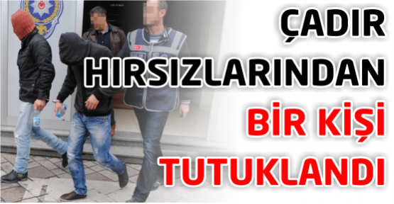 Çadır hırsızlarından 1 kişi tutuklandı