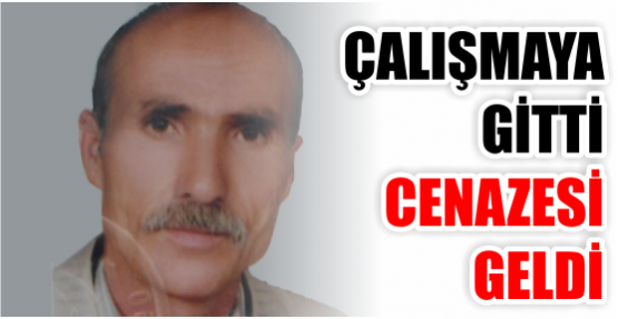 Çalışmaya gitti cenazesi geldi