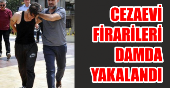 CEZAEVİ FİRARİLERİ DAMDA YAKALANDI