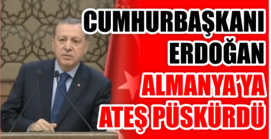 Cumhurbaşkanı Erdoğan, Almanya'ya ateş püskürdü