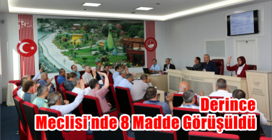  Derince Meclisi’nde 8 madde görüşüldü  