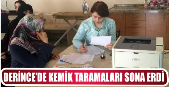 DERİNCE’DE KEMİK TARAMALARI SONA ERDİ