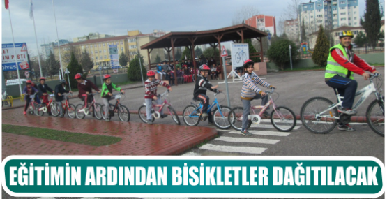 EĞİTİMİN ARDINDAN BİSİKLETLER DAĞITILACAK