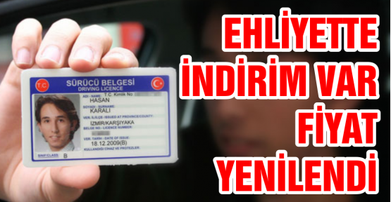 Ehliyet'te indirim varr