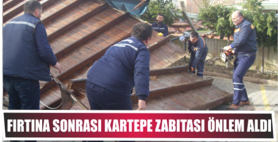 Fırtına sonrası Kartepe Zabıtası önlem aldı
