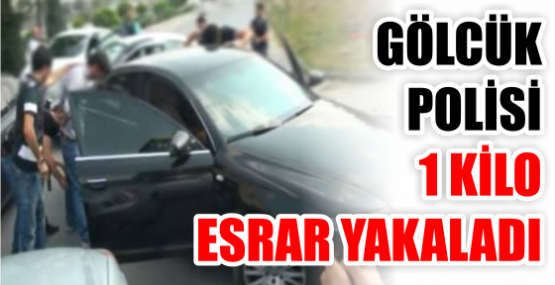 Gölcük polisi 1 kilo esrar yakaladı