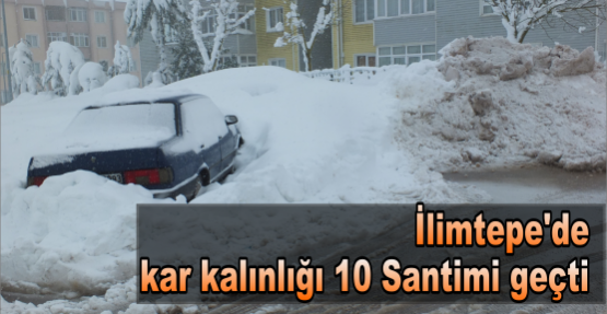 İlimtepe’de kar kalınlığı 10 Santimi geçti