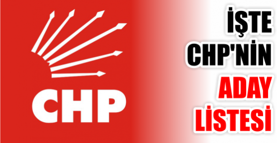 İşte CHP’nin aday listesi