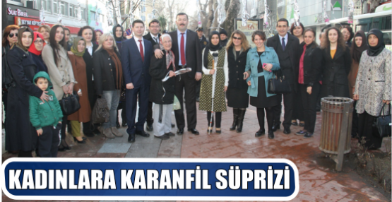 KADINLARA KARANFİL SÜPRİZİ