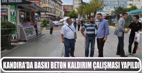 KANDIRA’DA BASKI BETON KALDIRIM ÇALIŞMASI YAPILDI