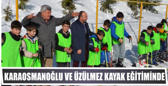 Karaosmanoğlu ve Üzülmez kayak eğitiminde