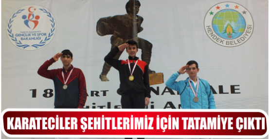  KARATECİLER ŞEHİTLERİMİZ İÇİN TATAMİYE ÇIKTI