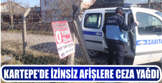 KARTEPE’DE İZİNSİZ AFİŞLERE CEZA YAĞDI