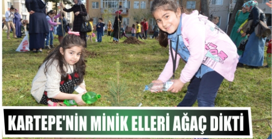 Kartepe’nin minik elleri ağaç dikti