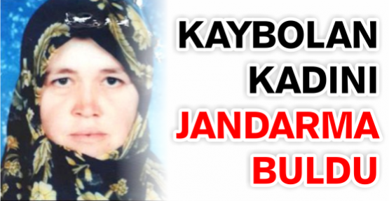 Kaybolan kadını jandarma buldu