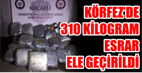 KOCAELİ'DE 310 KİLOGRAM ESRAR ELE GEÇİRİLDİ