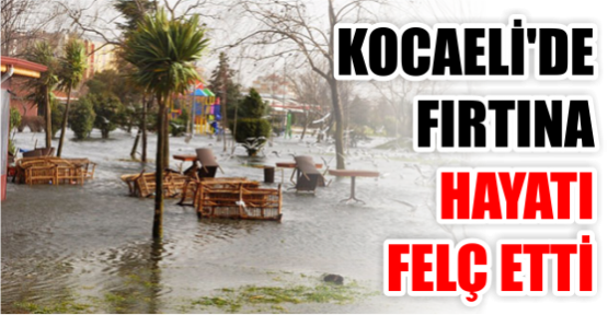 Kocaeli’de fırtına hayatı felç etti