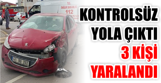 Kontrolsüz yola çıktı otobüs çarptı