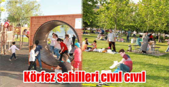 Körfez sahilleri cıvıl cıvıl