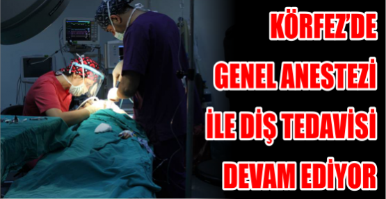 KÖRFEZ’DE  GENEL ANESTEZİ  İLE DİŞ TEDAVİSİ DEVAM EDİYOR